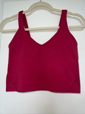 Lululemon Women’s V-Neck Tank Bralette in Deep Raspberry